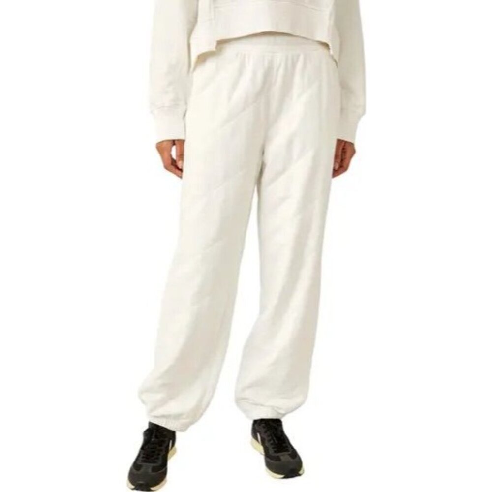 Free People Movement Cotton Blend Joggers White SIZe XS